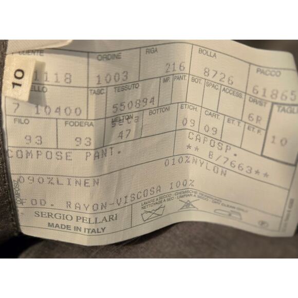 Sergio Pellari Silver Metallic Linen Blend Made in Italy Womens 10 Luxury Blazer - Picture 6 of 7